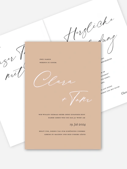 Hochzeitseinladung Simple Typo