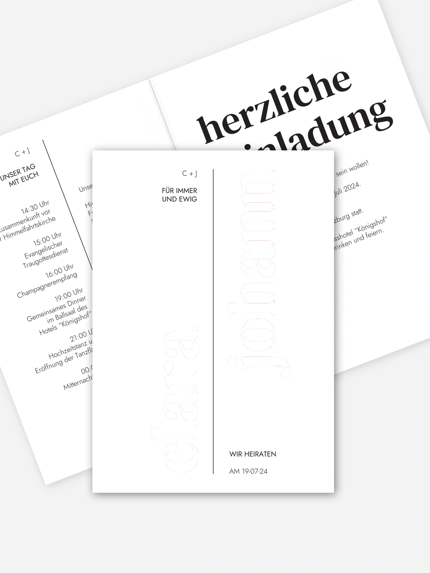 Hochzeitseinladung Clearly Love