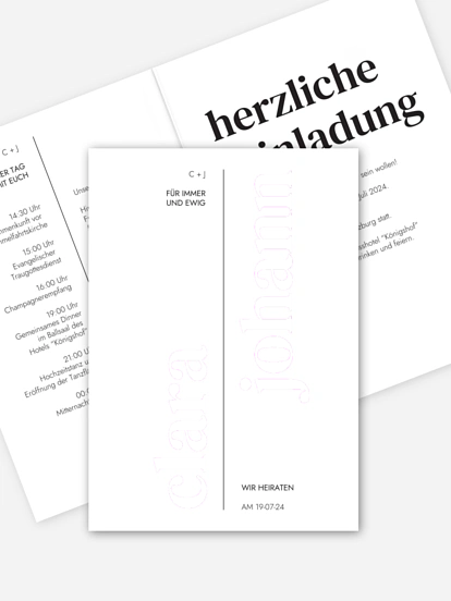 Hochzeitseinladung Clearly Love