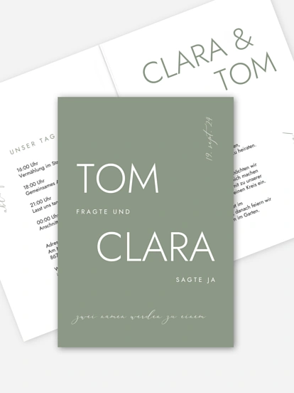 Hochzeitseinladung We said Yes