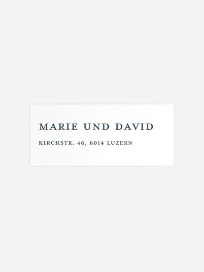 Absenderaufkleber Hochzeit Wedding Day