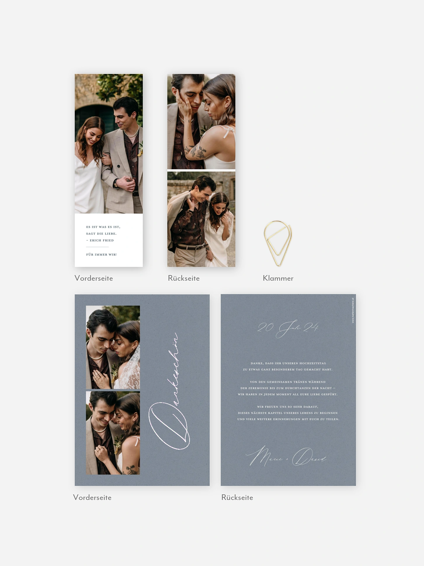 Dankeskarte Hochzeit Wedding Day