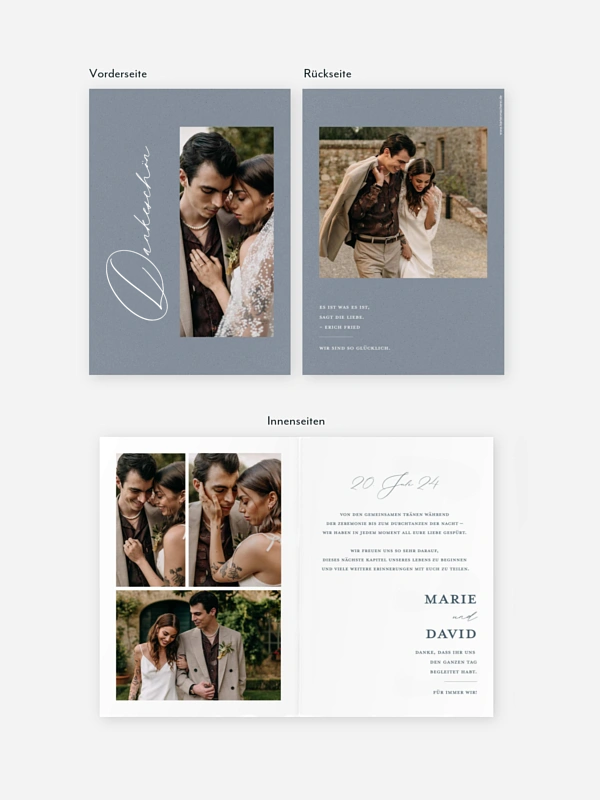 Dankeskarte Hochzeit Wedding Day