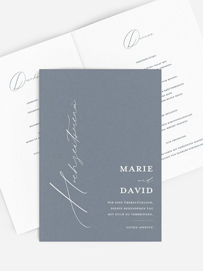 Menükarte Hochzeit Wedding Day