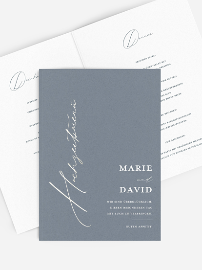 Menükarte Hochzeit Wedding Day