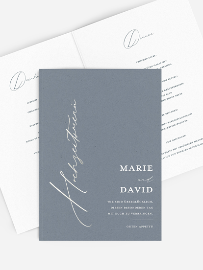 Menükarte Hochzeit Wedding Day