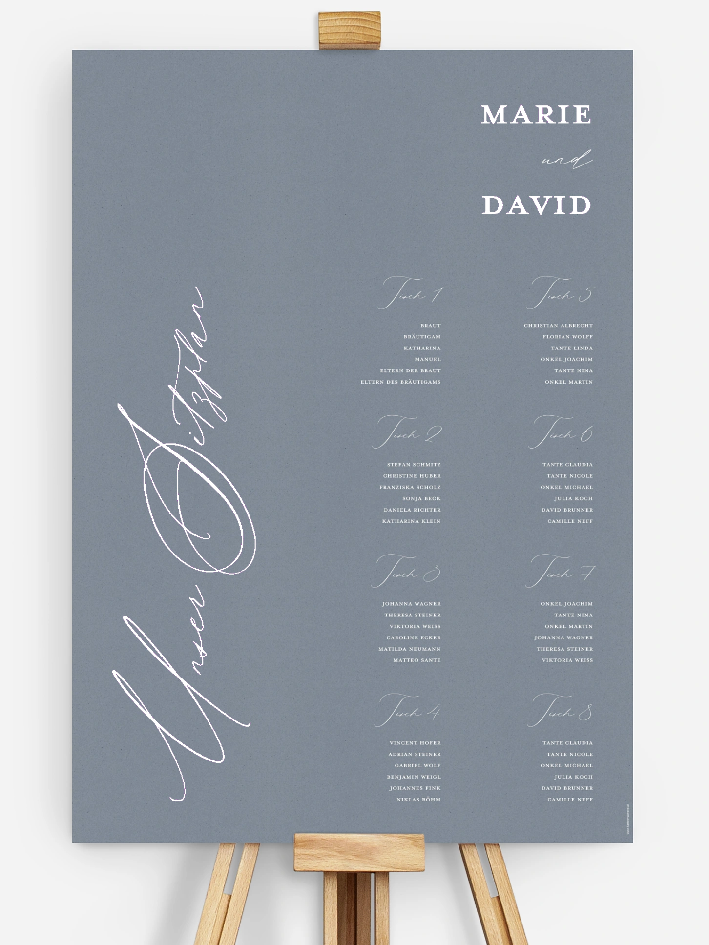 Sitzplan Plakat Wedding Day