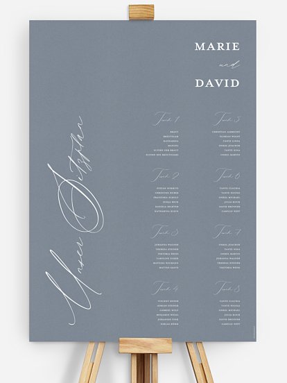 Sitzplan Plakat Wedding Day