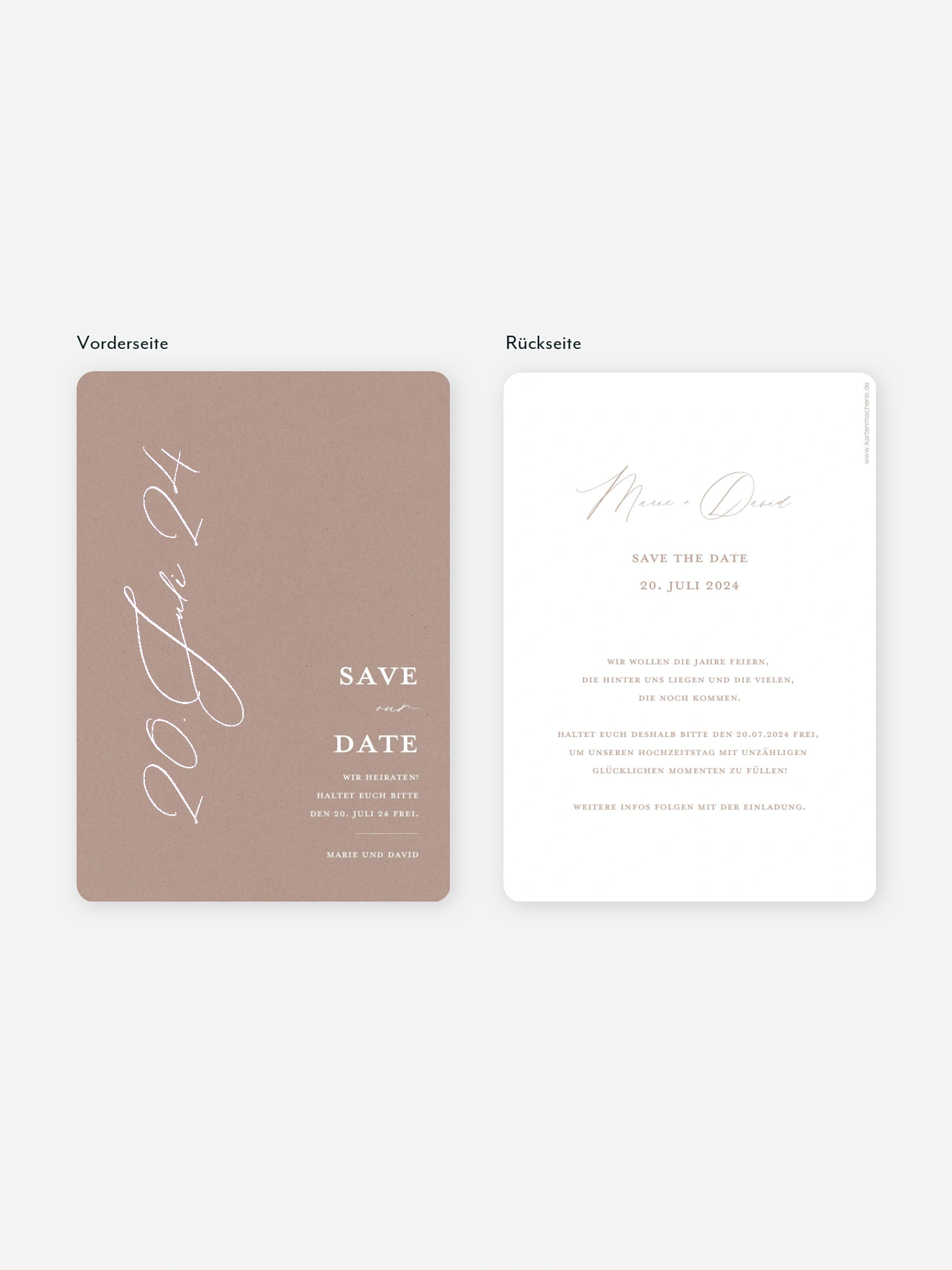 Save-the-Date Karte Wedding Day