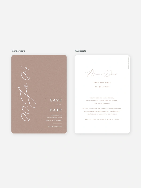 Save-the-Date Karte Wedding Day