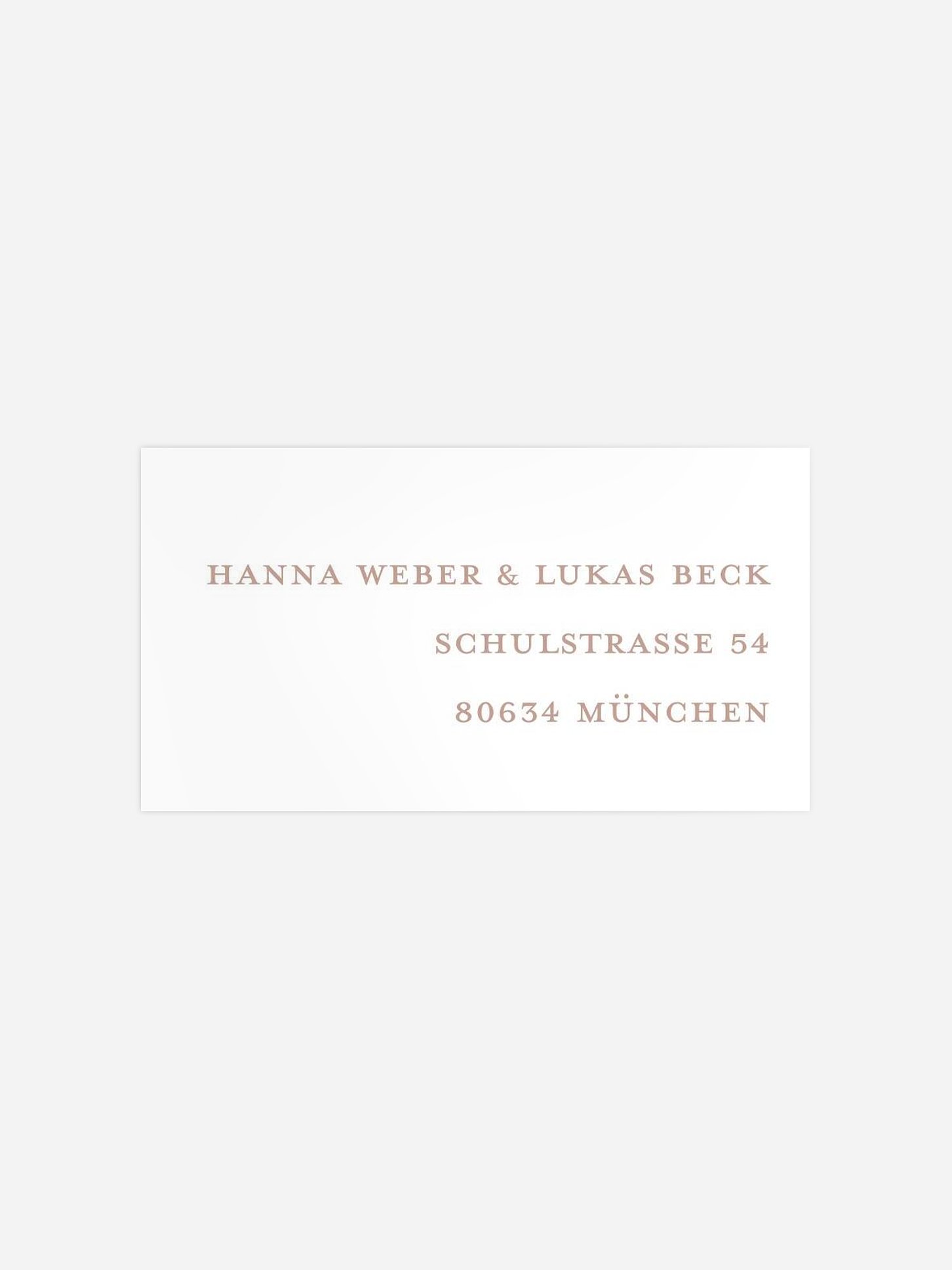 Empfängeraufkleber Hochzeit Wedding Day