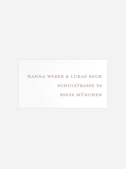 Empfängeraufkleber Hochzeit Wedding Day