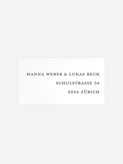 Empfängeraufkleber Hochzeit Wedding Day