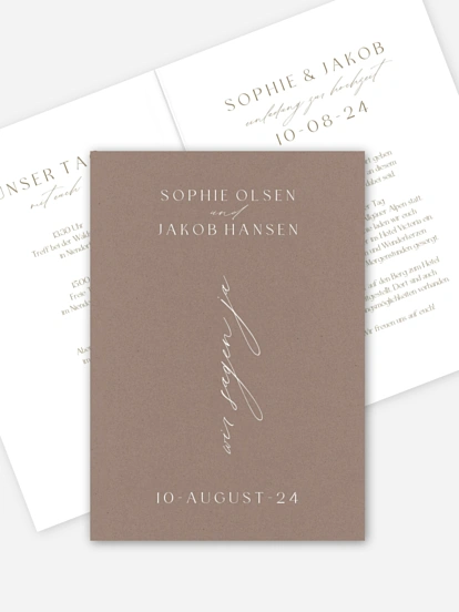 Hochzeitseinladung Unsere Liebe