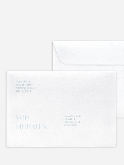 Bedruckter Briefumschlag Hochzeit Elegant Classic