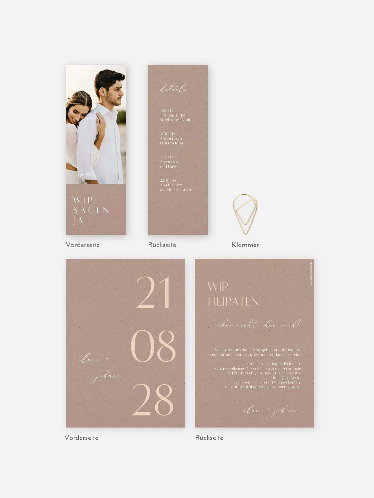 Hochzeitseinladung Elegant Classic