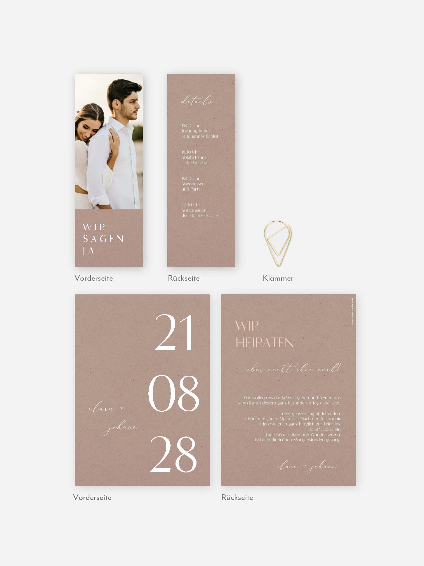 Hochzeitseinladung Elegant Classic
