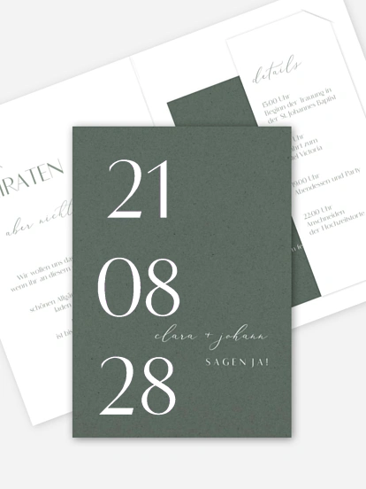Hochzeitseinladung Elegant Classic