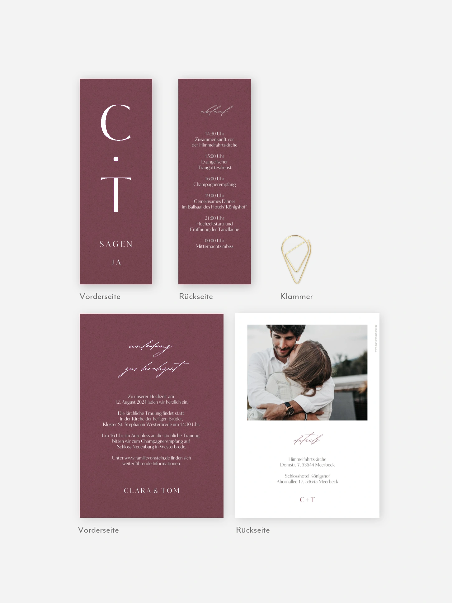 Hochzeitseinladung Simple Type