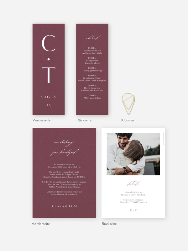 Hochzeitseinladung Simple Type