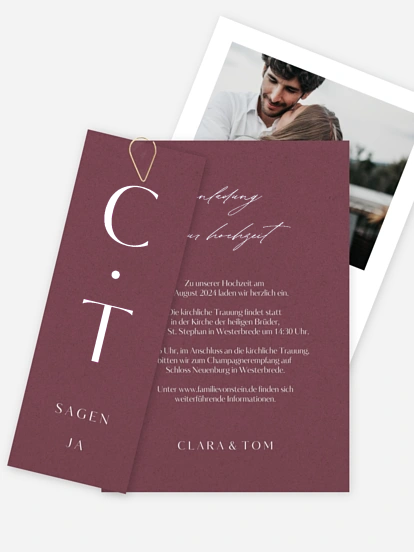 Hochzeitseinladung Simple Type
