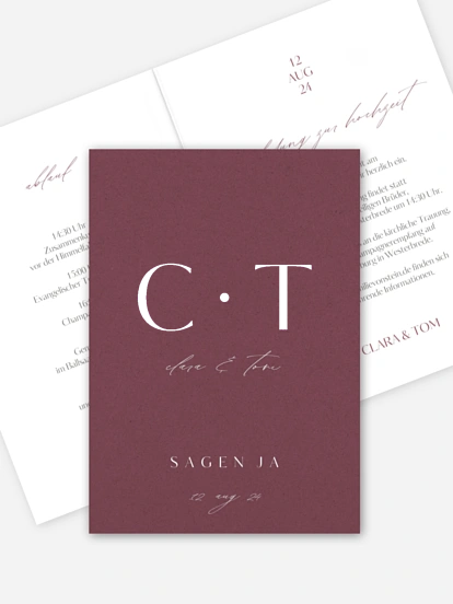 Hochzeitseinladung Simple Type