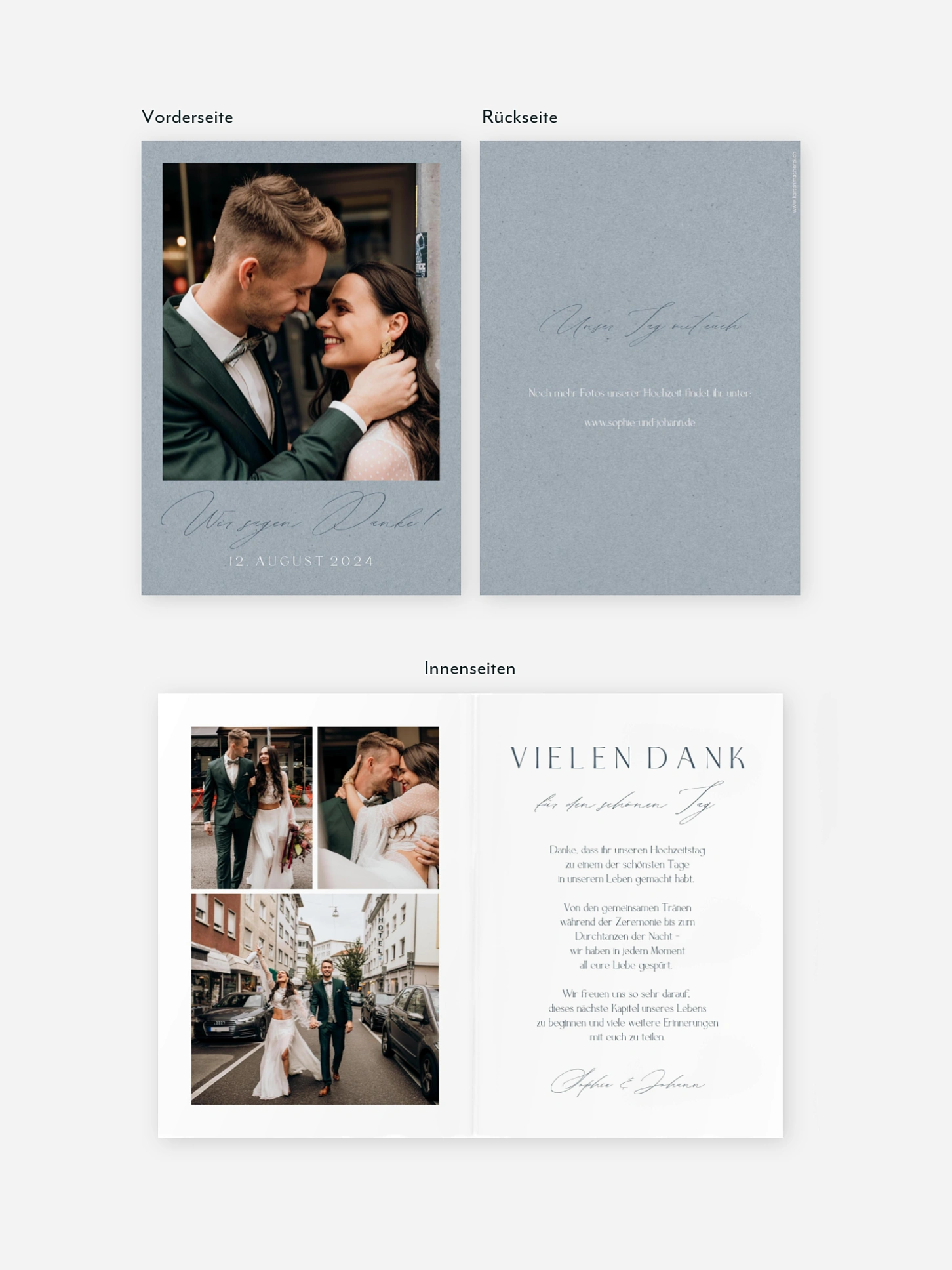 Dankeskarte Hochzeit Big Date