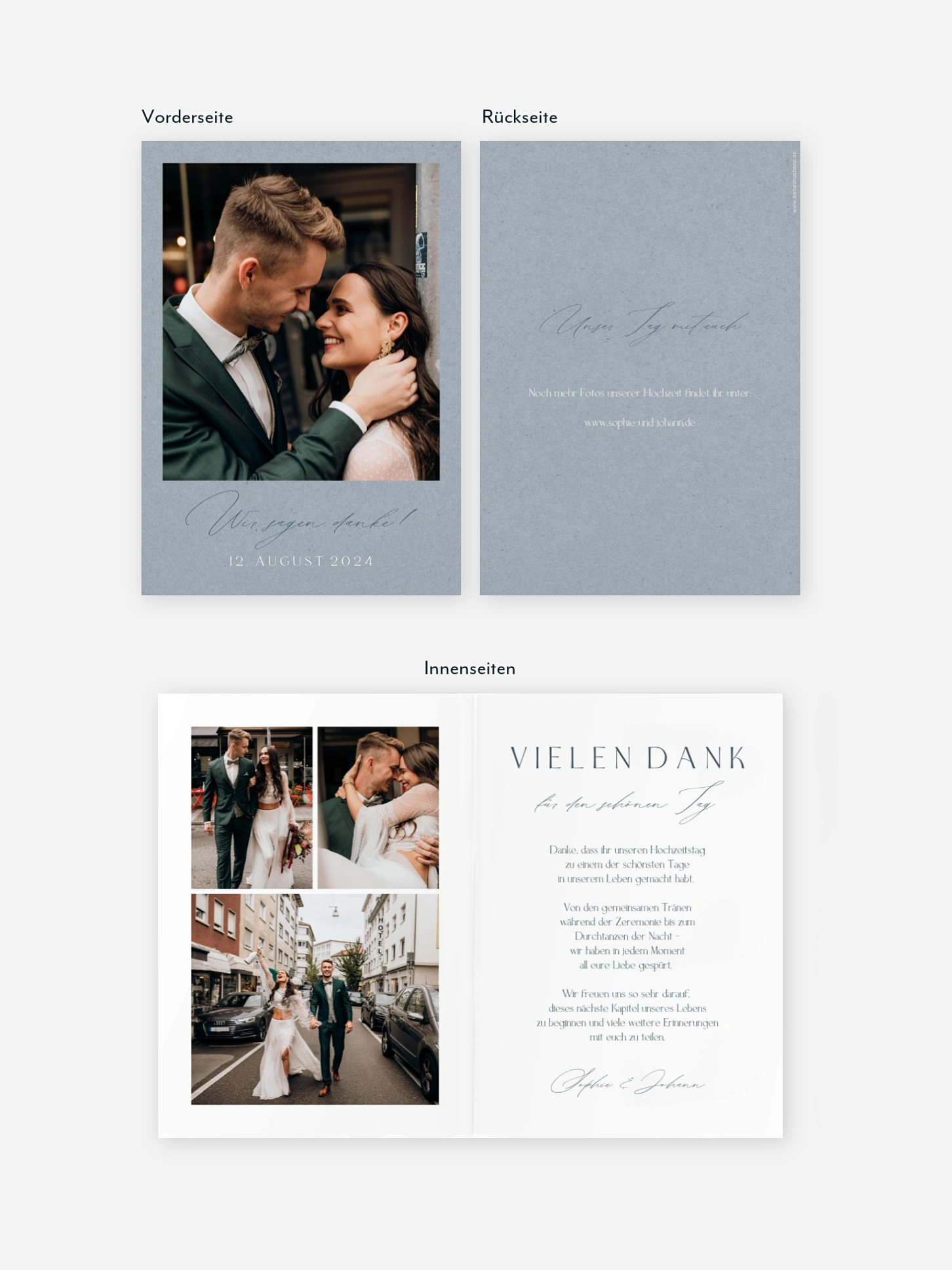 Dankeskarte Hochzeit Big Date