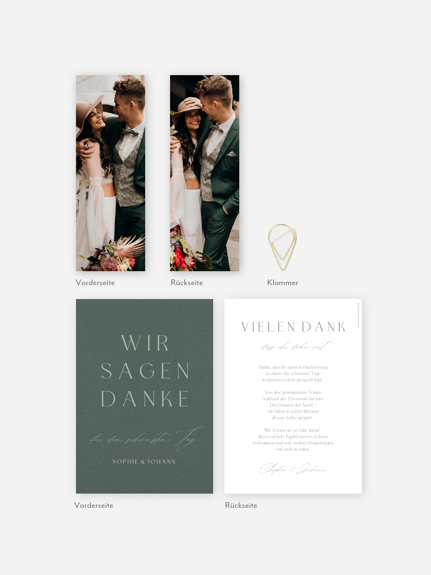 Dankeskarte Hochzeit Big Date