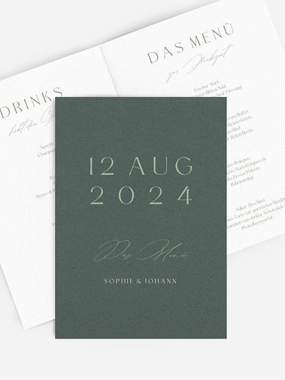 Menükarte Hochzeit Big Date