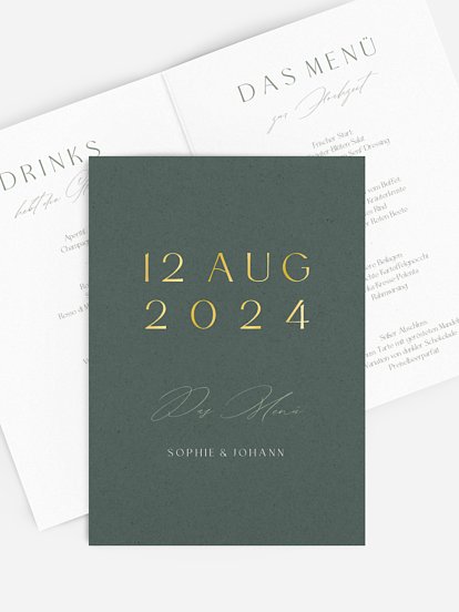 Menükarte Hochzeit Big Date