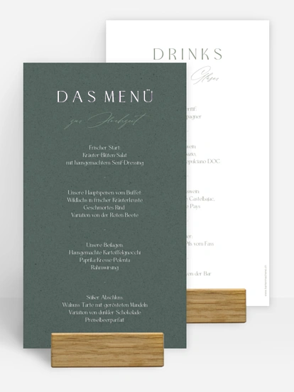 Menükarte Hochzeit Big Date