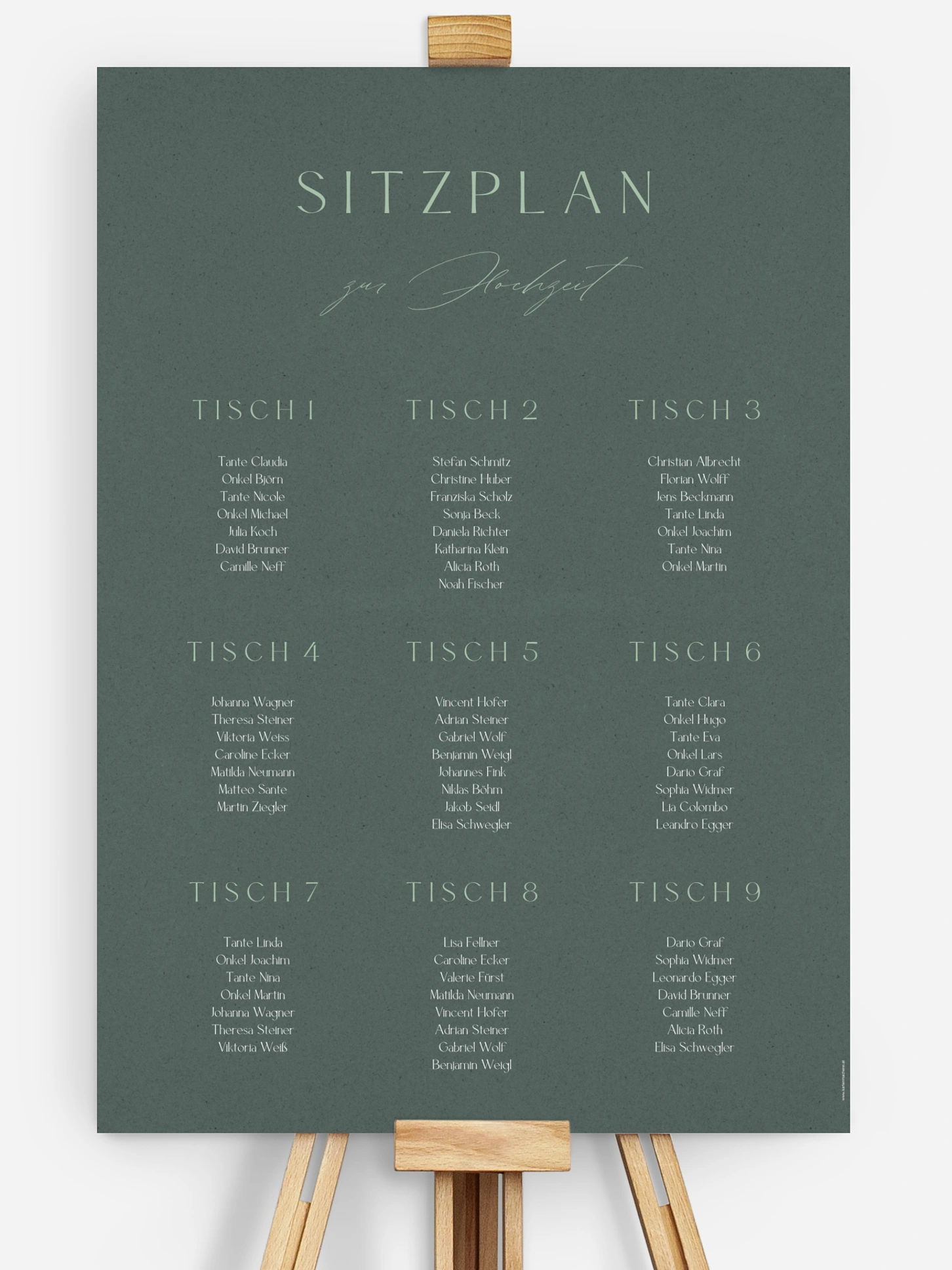 Sitzplan Plakat Big Date