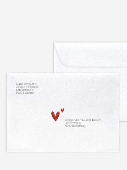 Bedruckter Briefumschlag Hochzeit Photobooth