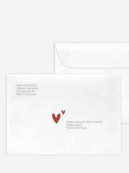 Bedruckter Briefumschlag Hochzeit Photobooth