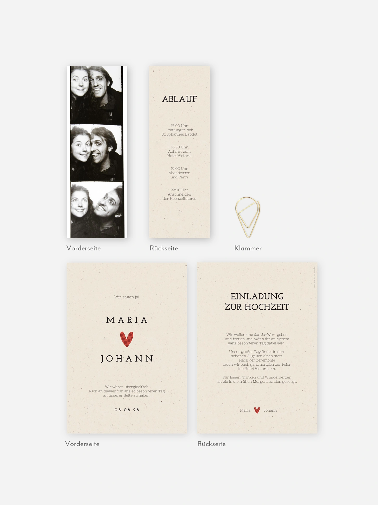 Hochzeitseinladung Photobooth