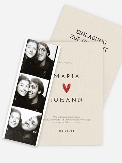Hochzeitseinladung Photobooth