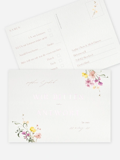 Antwortkarte Hochzeit Garden of Love