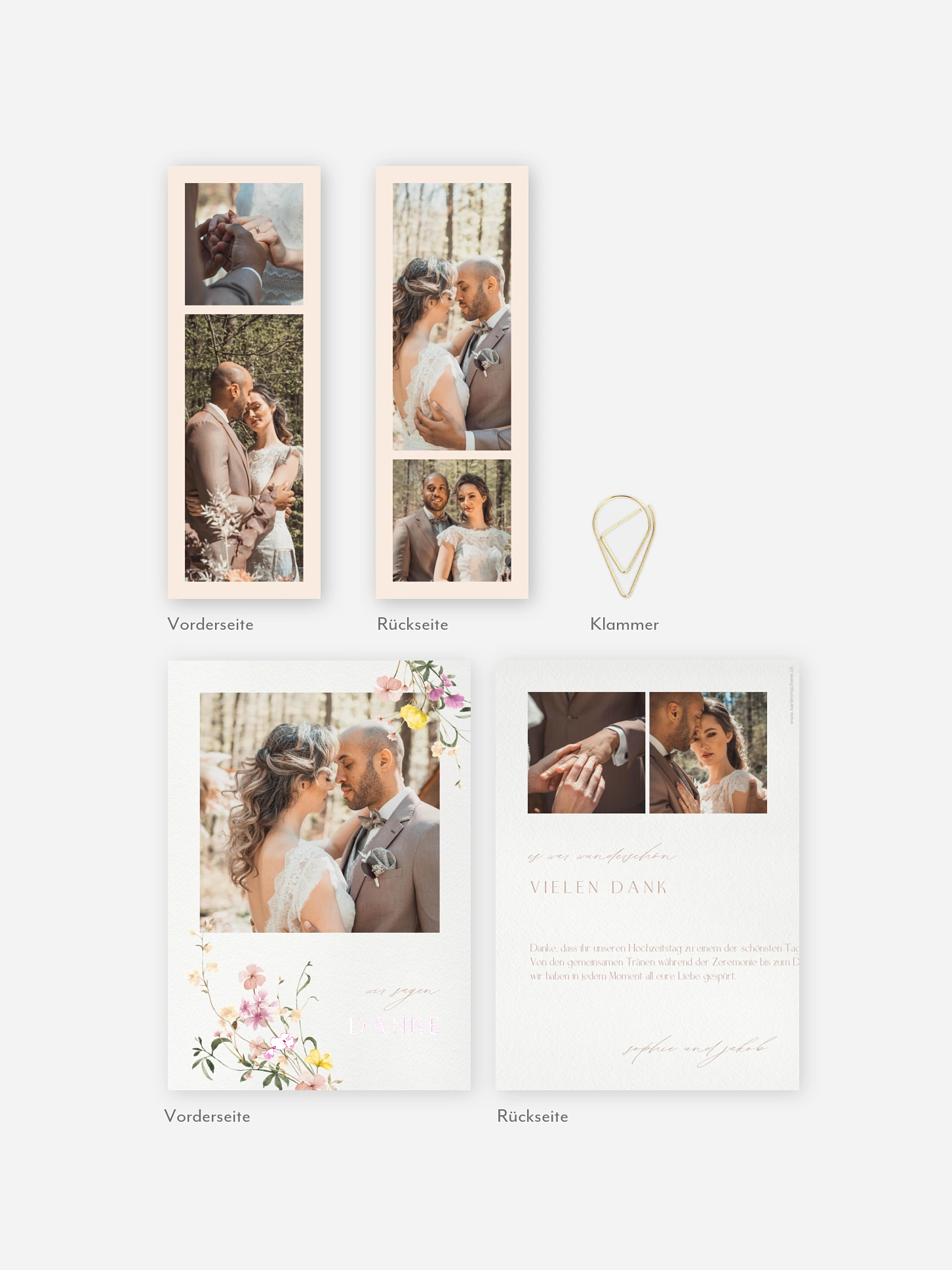 Dankeskarte Hochzeit Garden of Love