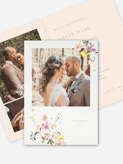 Dankeskarte Hochzeit Garden of Love