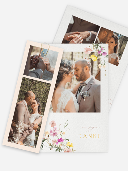 Dankeskarte Hochzeit Garden of Love