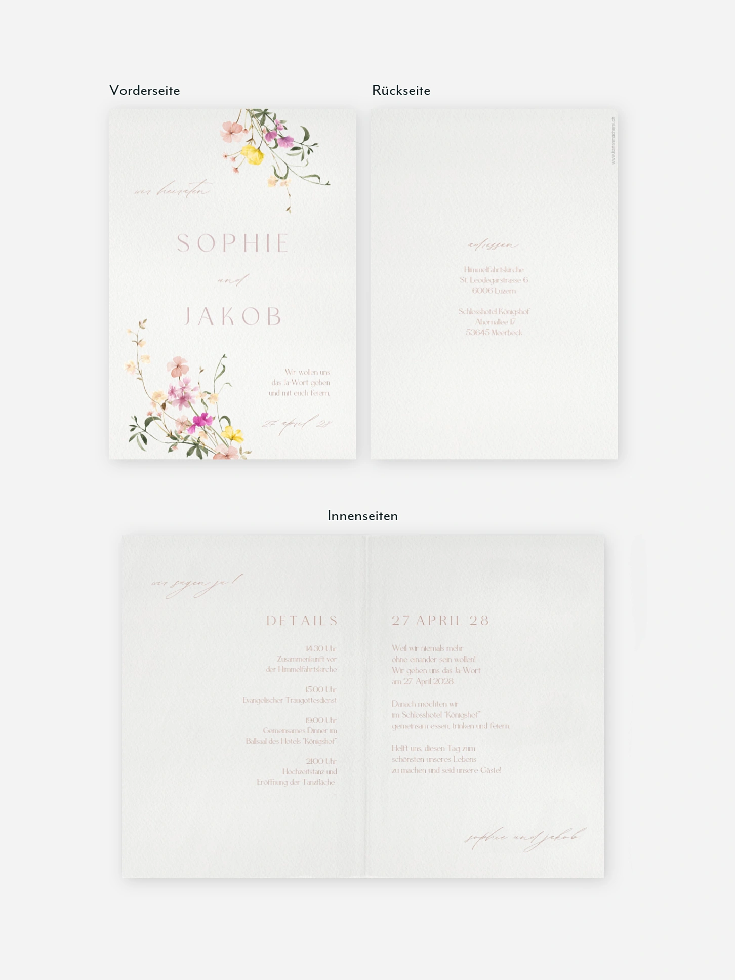 Hochzeitseinladung Garden of Love