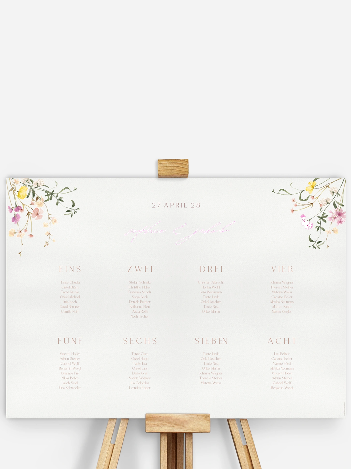 Sitzplan Plakat Garden of Love