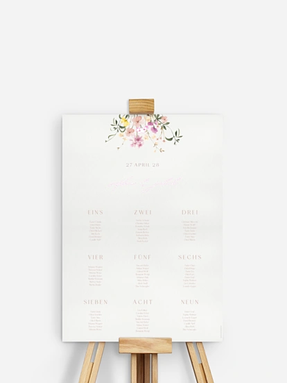 Sitzplan Plakat Garden of Love