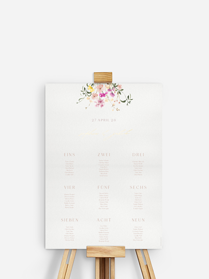 Sitzplan Plakat Garden of Love