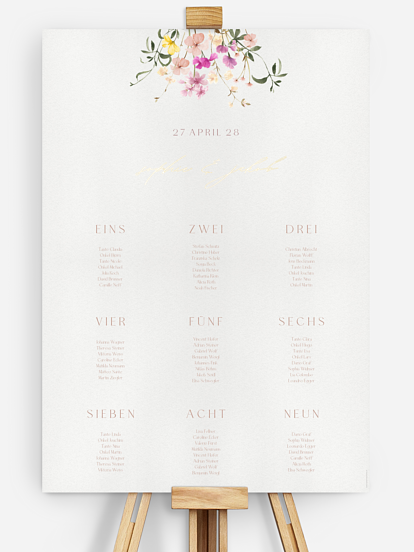 Sitzplan Plakat Garden of Love