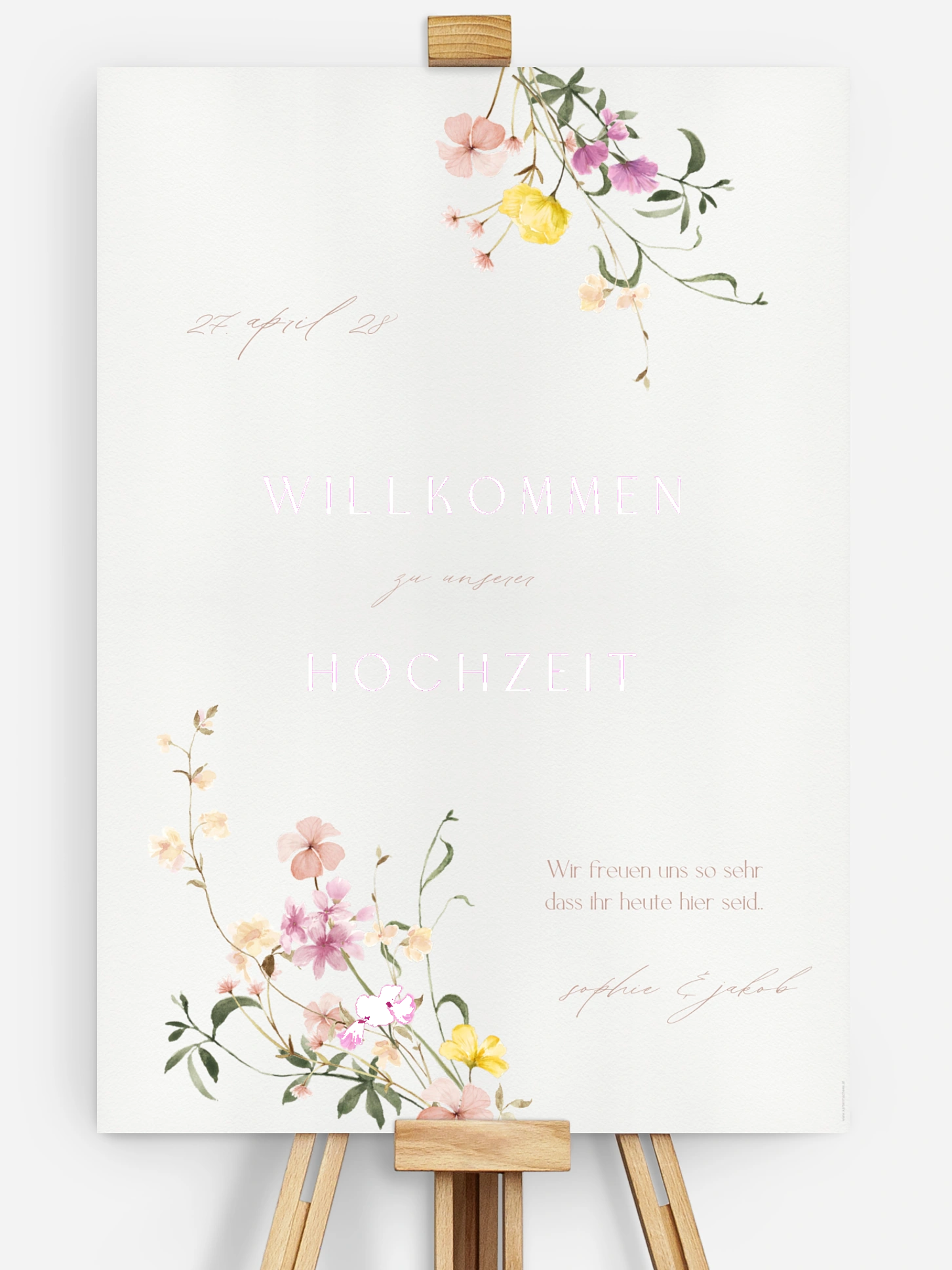 Willkommensschild Garden of Love