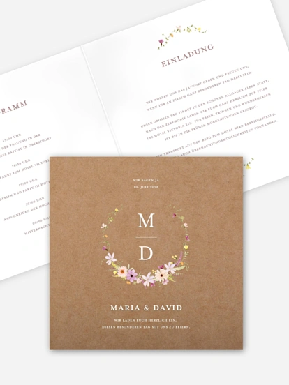 Hochzeitseinladung Floralis