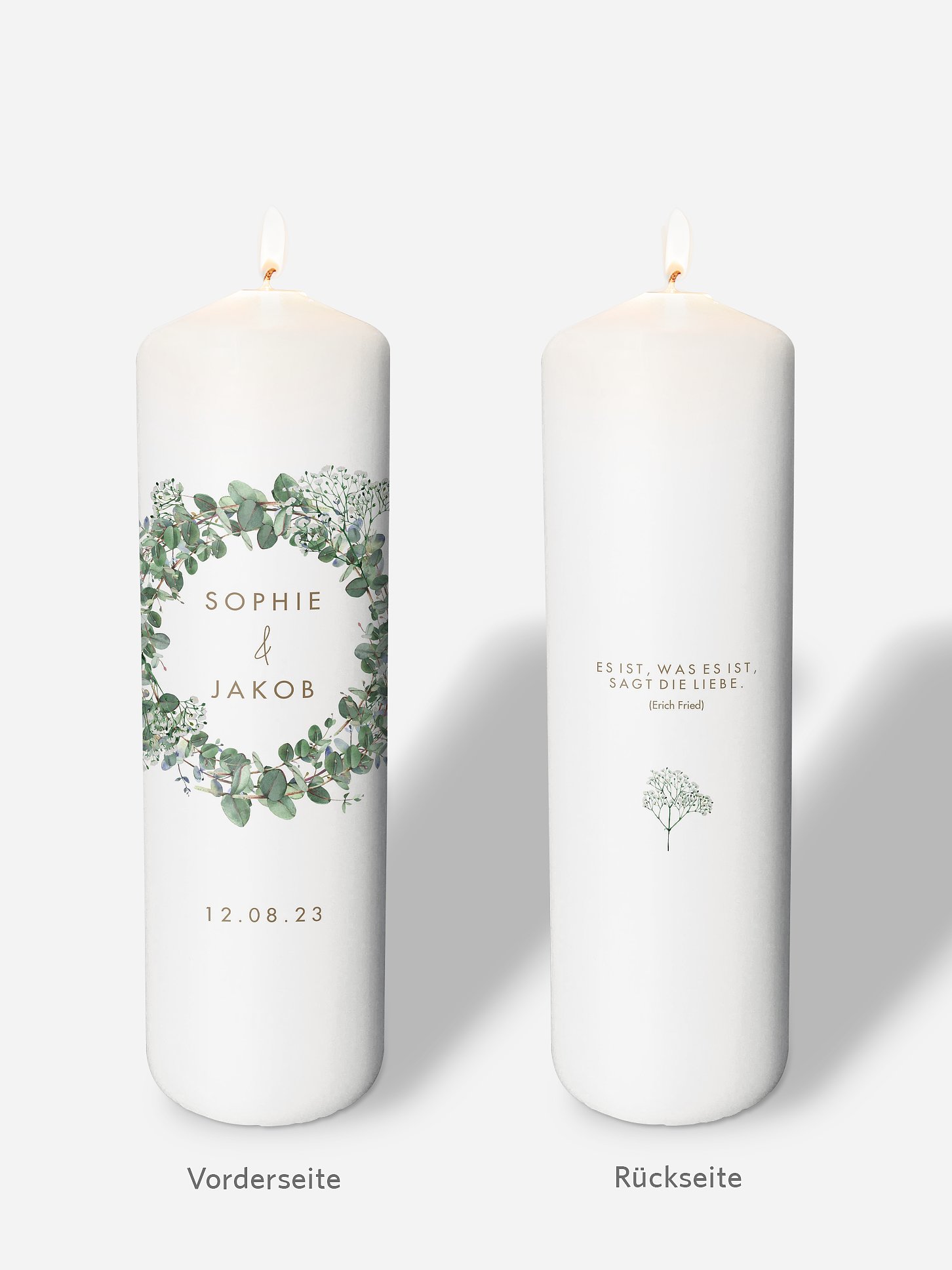 Hochzeitskerze Gypsophila