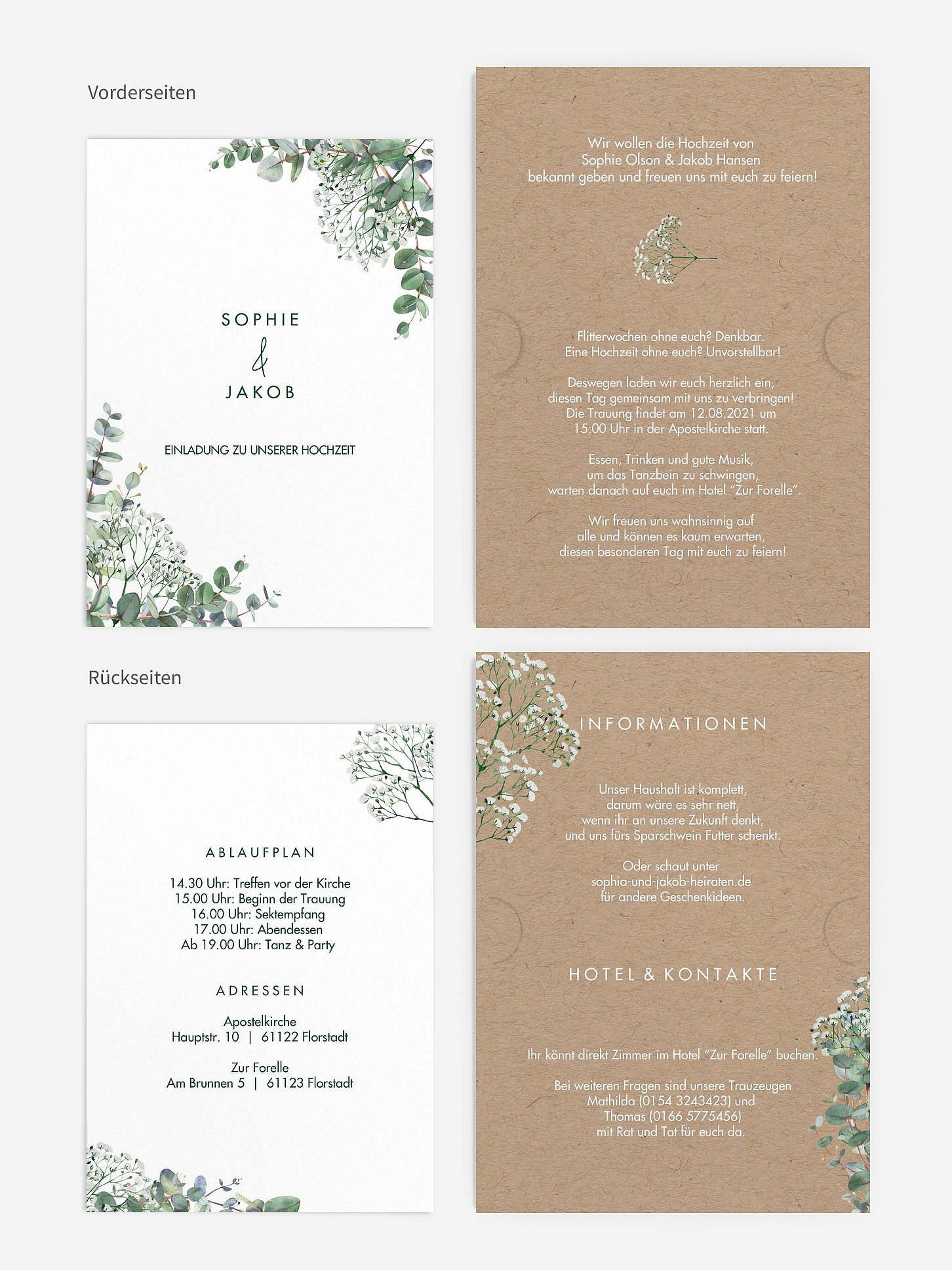 Hochzeitseinladung Gypsophila
